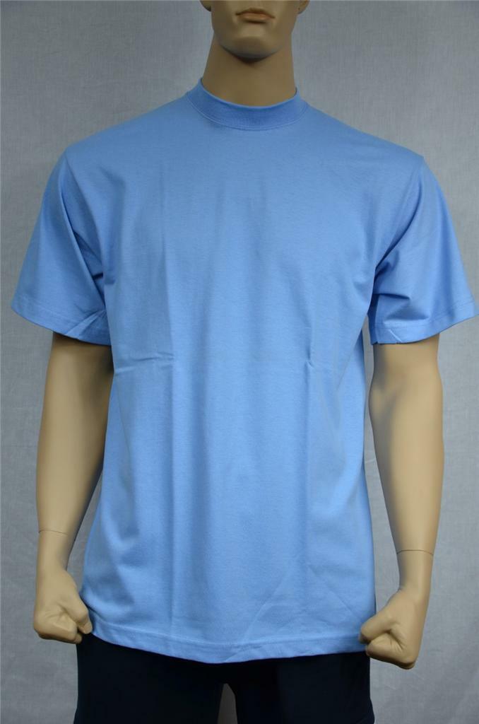 6 NEW SHAKA WEAR SUPER MAX HEAVY WEIGHT T-SHIRTS SKY BLUE TEE PLAIN S-5XLT gallery