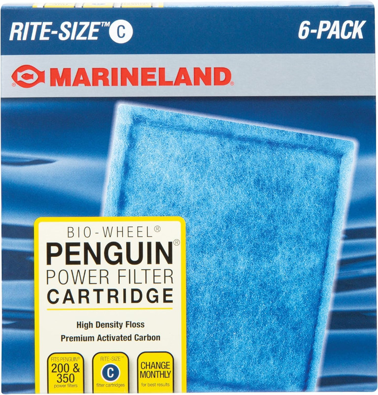 MARINELAND RITE SIZE A  6 PACK PENGUIN BIO-WHEEL FILTER CARTRIDGE