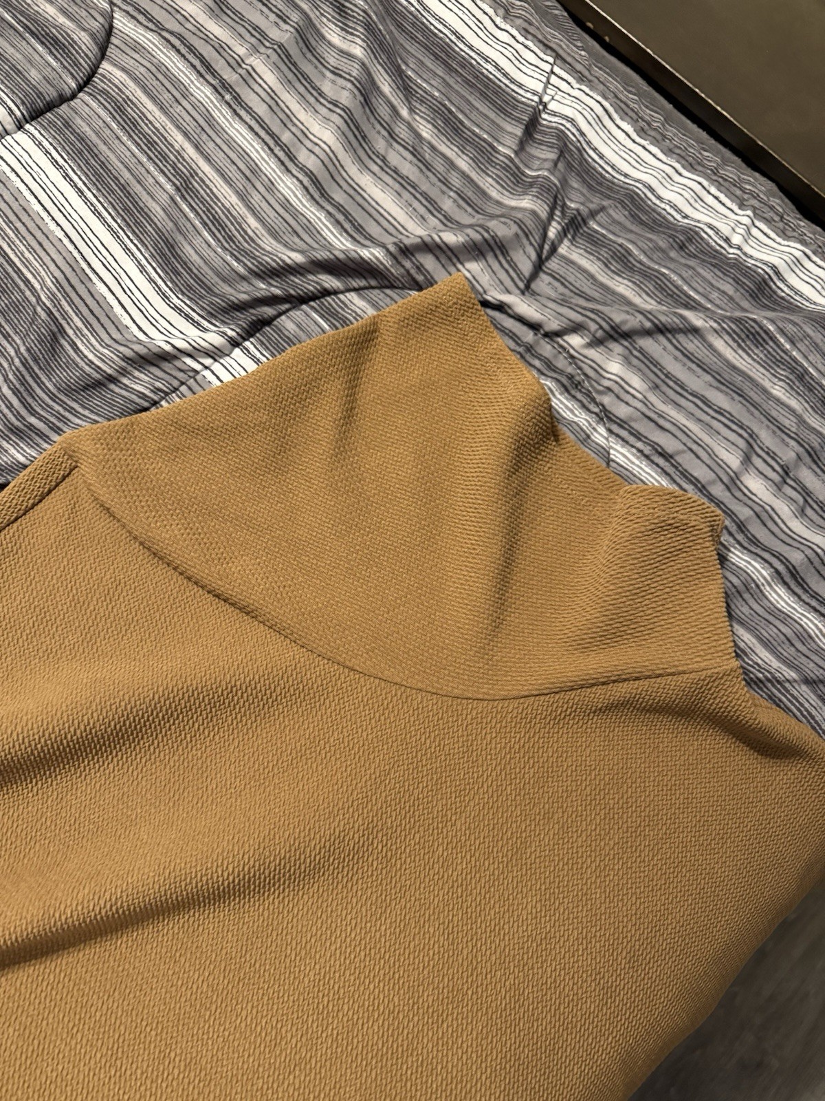 One Bone Bullet Men's 7XL Brown Short Sleeve Shirt, Wrinkle-Free, Waffle Tee gallery