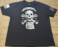 Grunt Style Jolly Roger Skull T-Shirt Men’s Black Size 3XL Patriotic Graphic