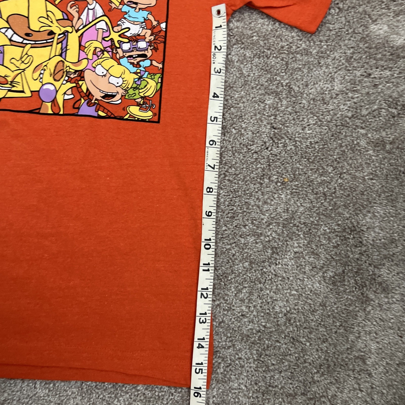 Nickelodeon Rugrats, Hey Arnold, CatDog 90s Cartoon T-Shirt Orange Size M gallery