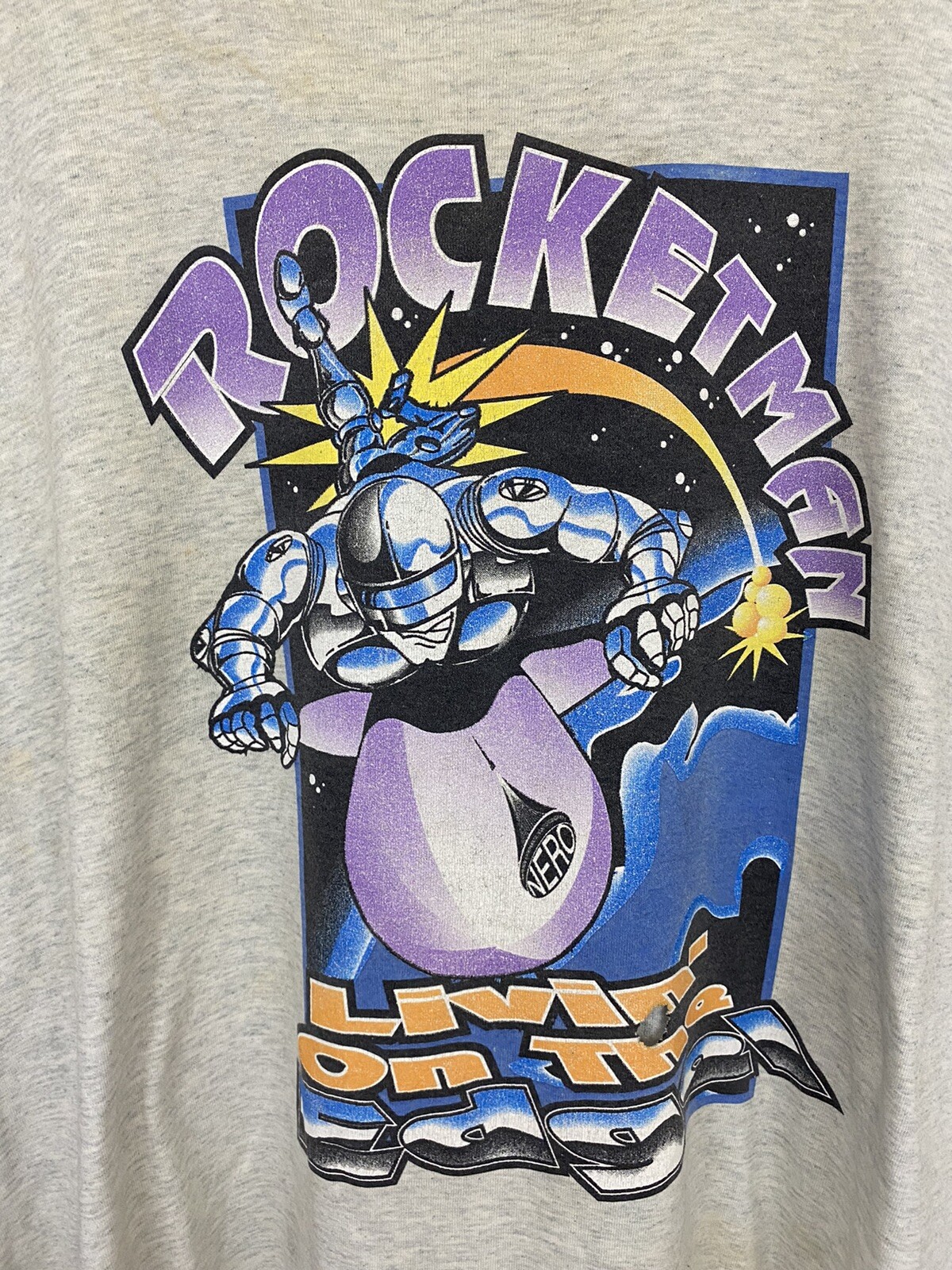 VTG Rockerman NERO Livin On The Edge Rocket Organization Tour T-Shirt XXL gallery