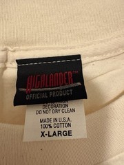 Rare Vintage HIGHLANDER Official Product Sword 1996 T Shirt 90s TV Show Promo XL