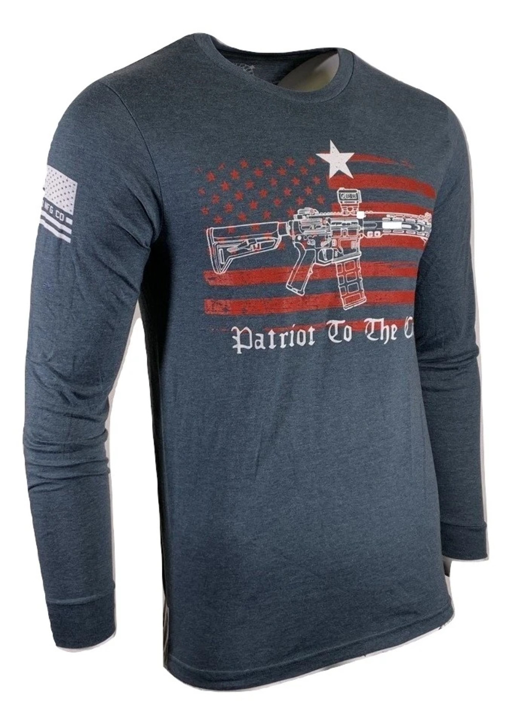 Howitzer Style Men's T-Shirt PATRIOT TO THE CORE Gray Military Grunt S M L XL 2X gallery