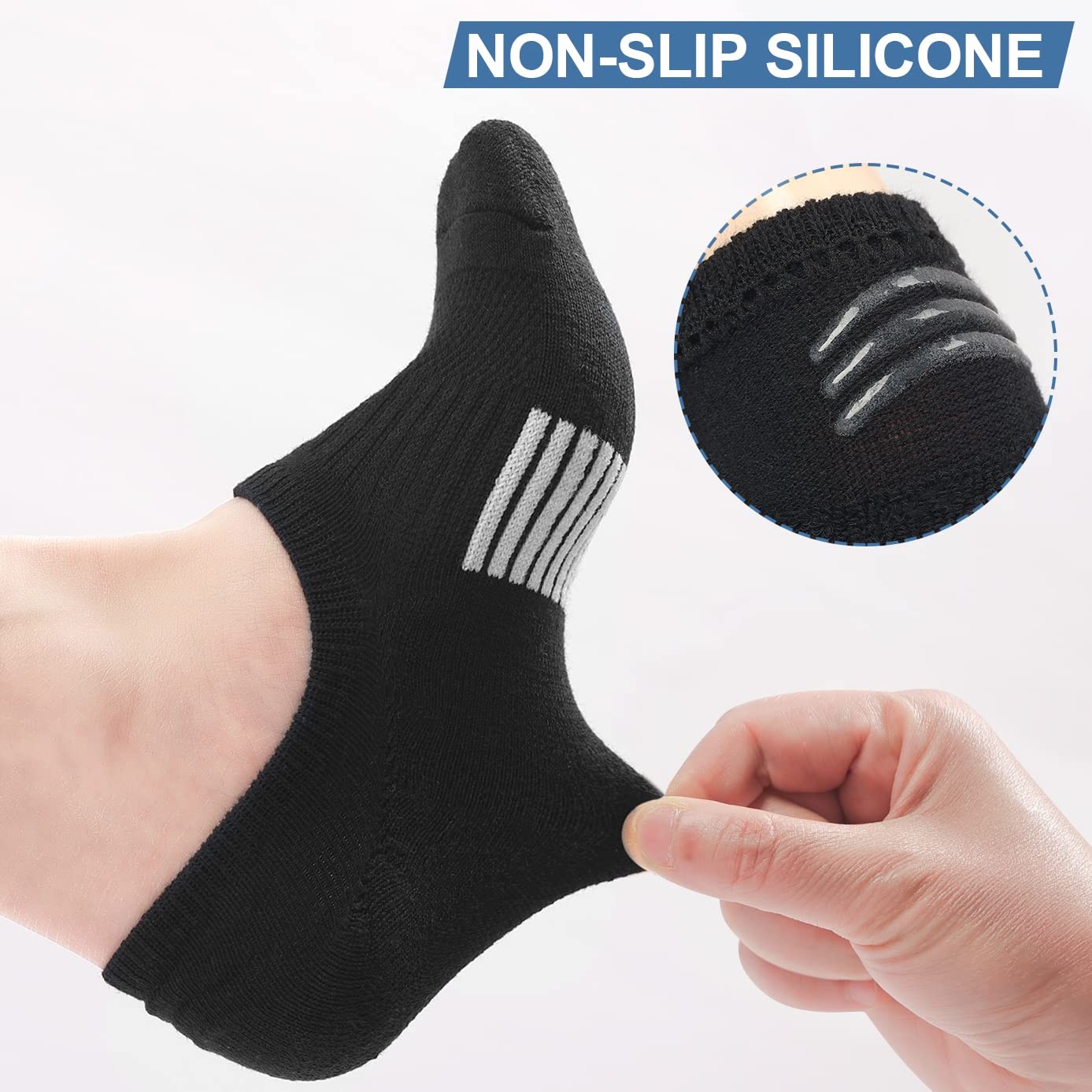 Toes Home No Show Socks Womens Cushioned Low Cut Athletic Hidden Liner Socks ... gallery