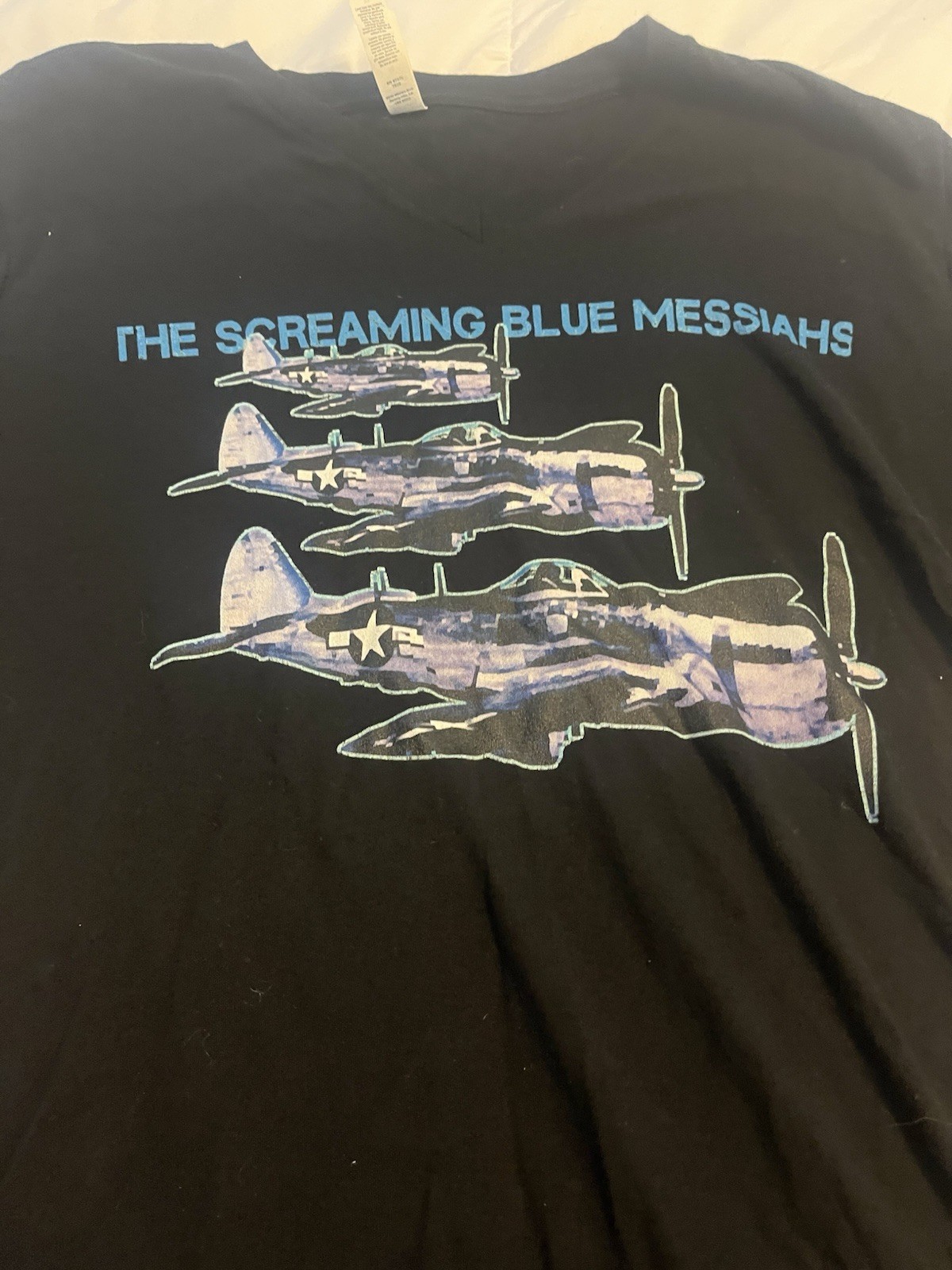 Screaming Blue Messiahs T Shirt with WWII Airplanes On Front Size XL gallery