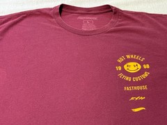 FASTHOUSE – Men’s Short Sleeve L – LARGE – Burgundy – FAST HOUSE F/H Hot Wheels