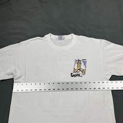 Vintage 90s Eugene Computer Dating Cartoon Shirt White Large Single Stitch VTG