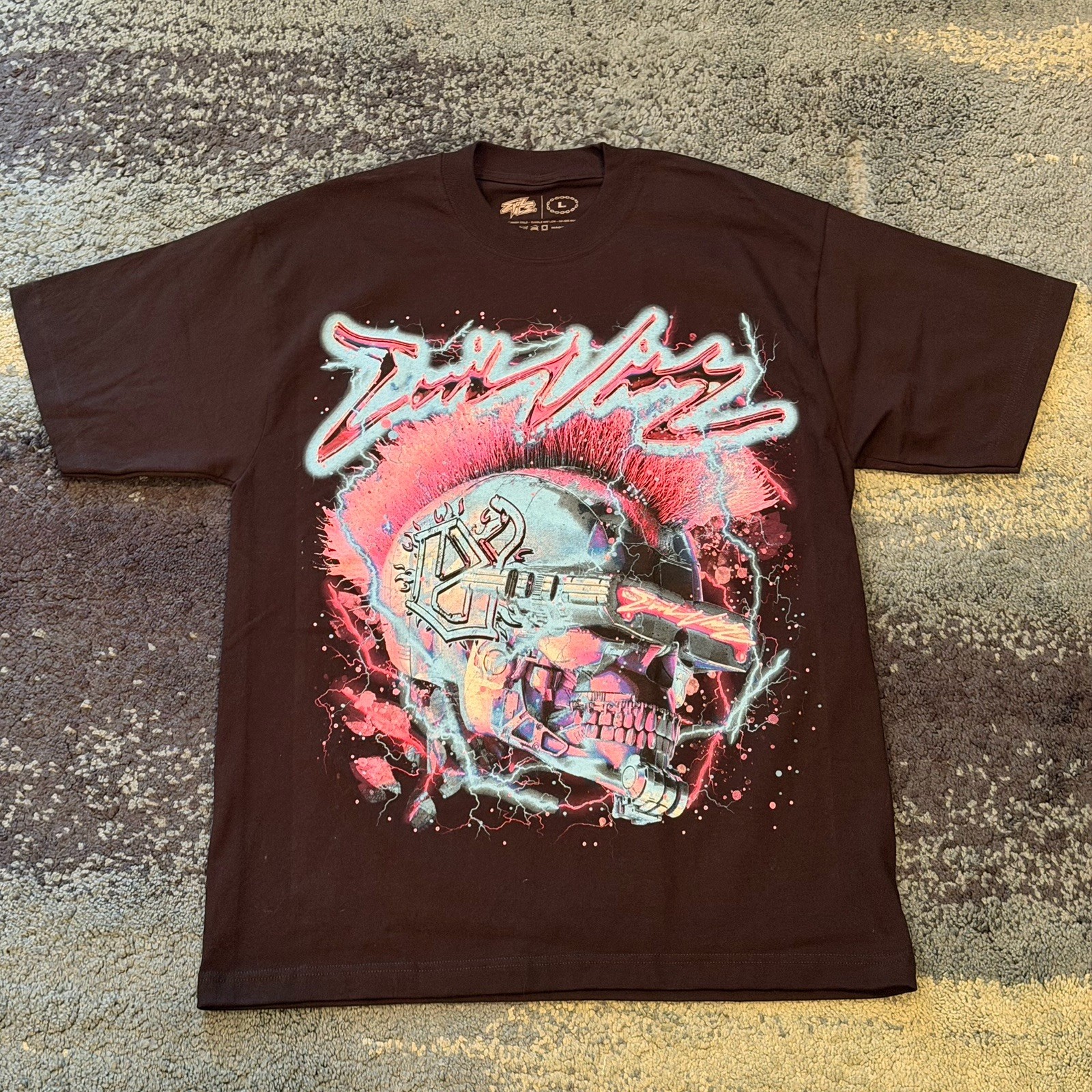 Evil Vice Neon Punk Black T-Shirt Men’s Large Streetwear Grunge Hype Urban gallery