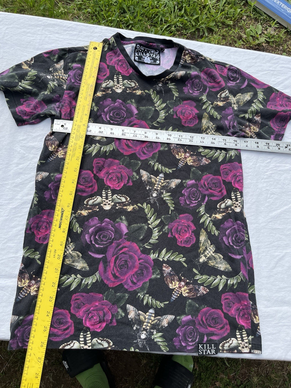 Kill Star Floral Shirt Size Small Unisex 100% Cotton gallery