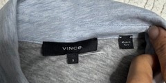 Vince Men’s Light Blue/Gray Double Layer Short Sleeve Polo T-Shirt Size S NWOT