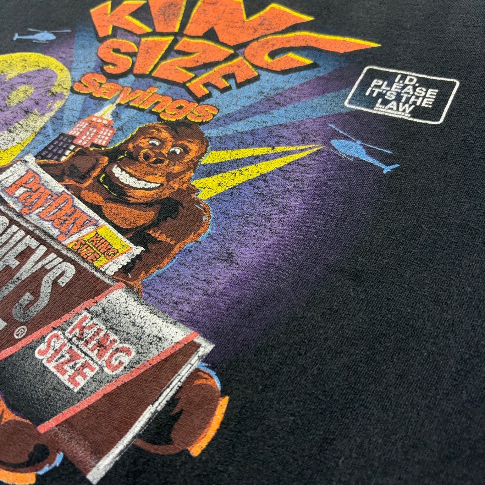 Hersheys Shirt Adult 2XL Black Faded 2001 King Size Candy Promo Graphic XXL gallery