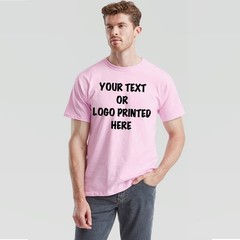 Personalised T Shirt Custom Printed T-Shirt Logo Text Printed Unisex Work Party