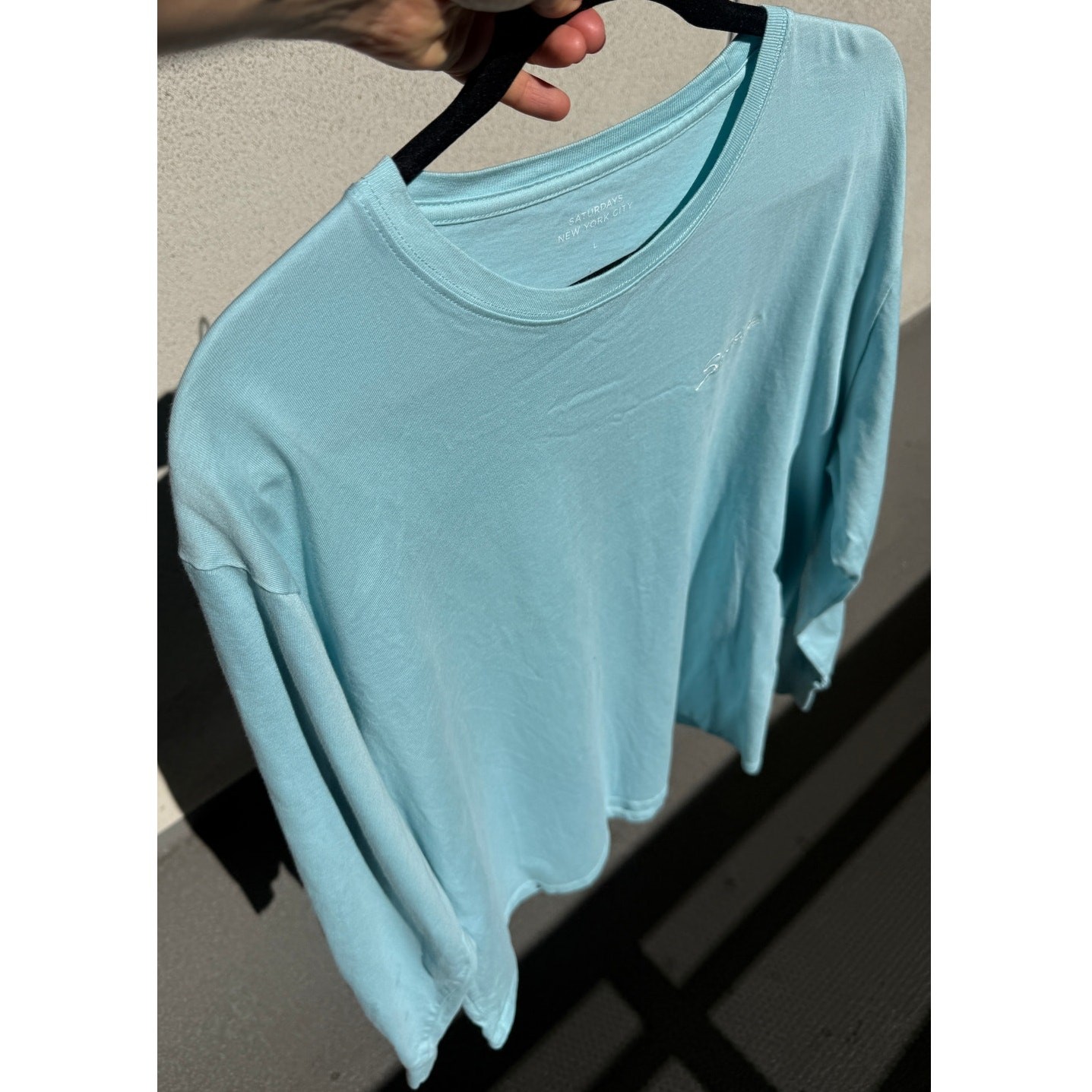 Saturdays New York City Light Blue Long Sleeve T-Shirt Size L gallery