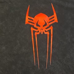 Men’s XL Spider-Man Marvel Black/Red Double-Sided Graphic Crew Neck T-Shirt