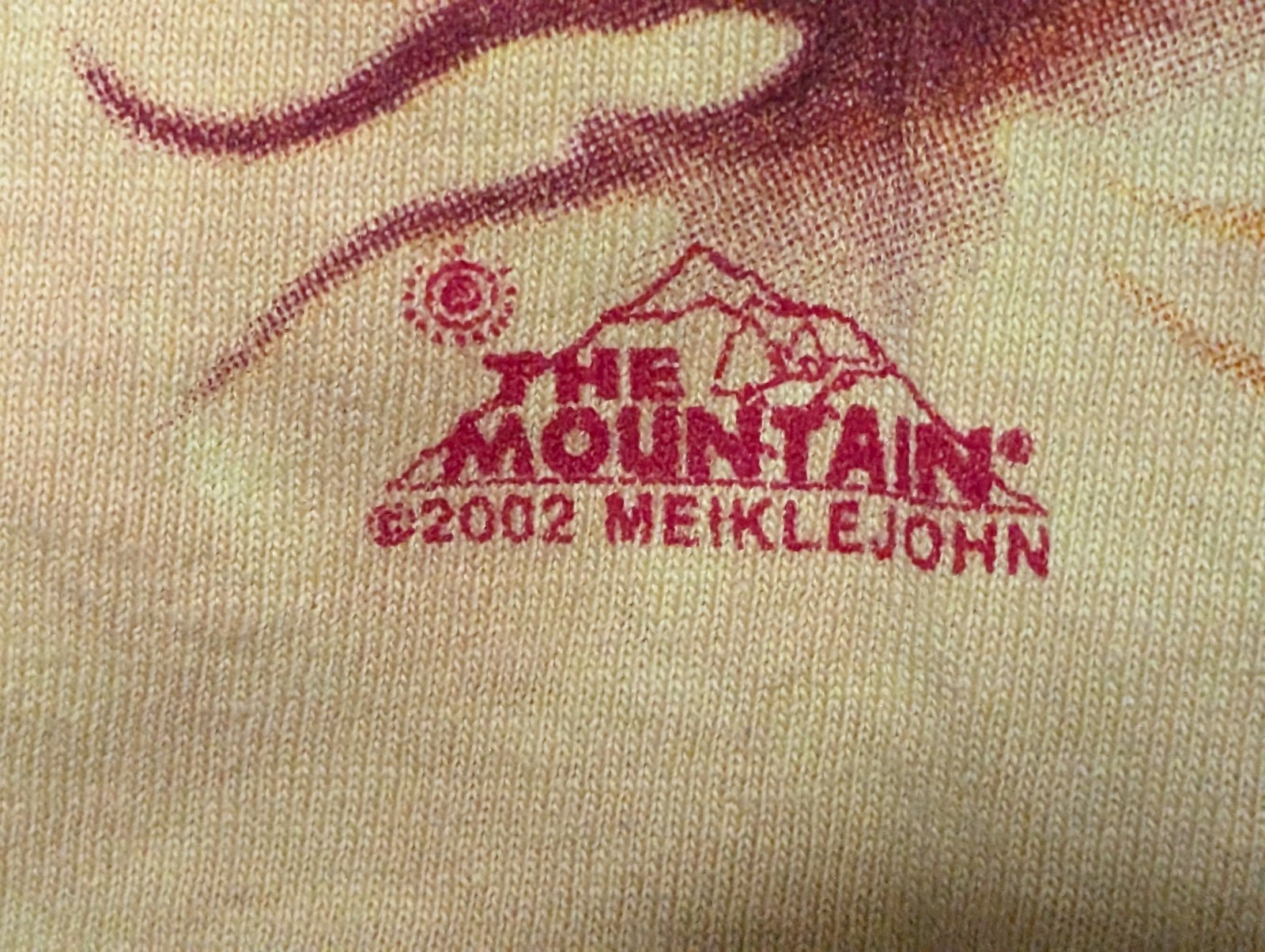 The Mountain Mens T-shirt Vintage 2002 Yellow "Green Dragon" Flawed XL #6741 gallery