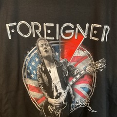 New Men’s Foreigner Mick Jones Black T Shirt The Thread Shop- Size Medium