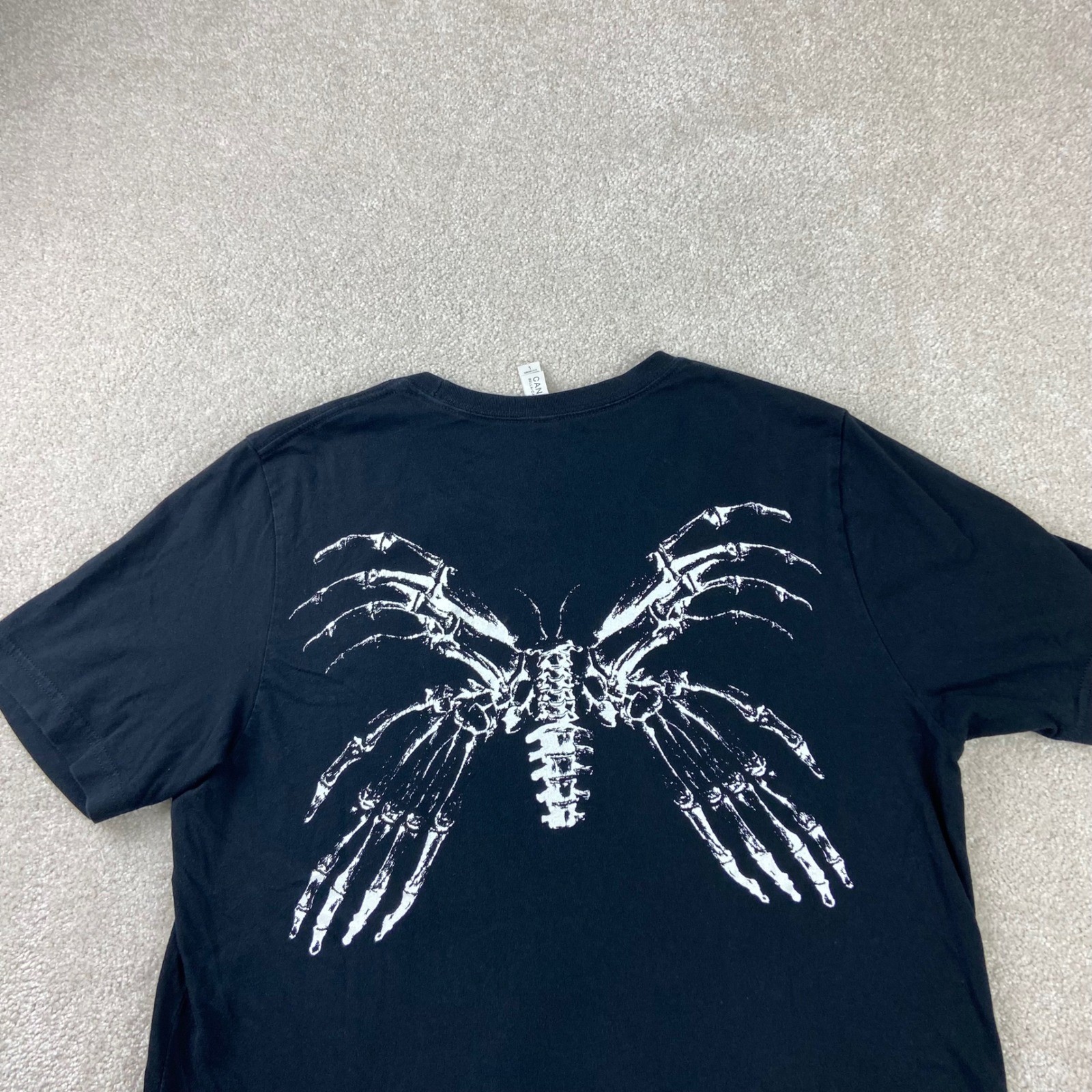 Playboi Carti Tour 2017 T-Shirt Men Large Black Skeleton Butterfly Graphic Tee gallery