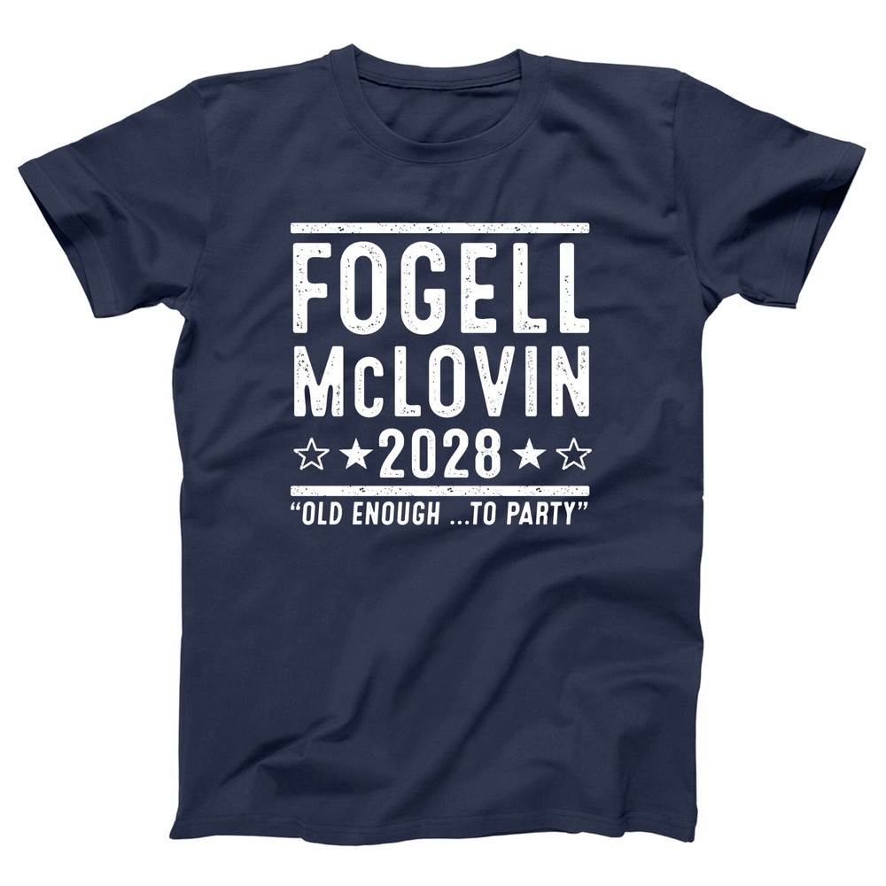 Fogell McLovin 2028 Election funny license humor movie Xs-5x Unisex Soft Tshirt