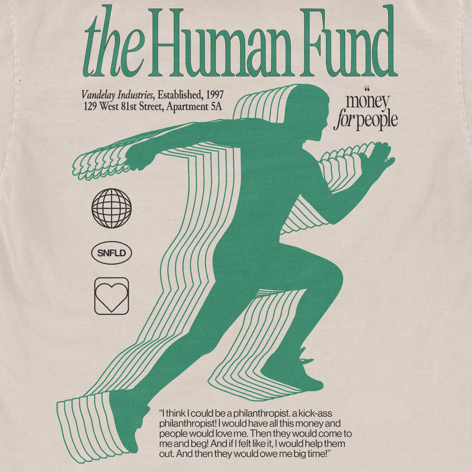The Human Fund Seinfeld George Costanza 90's Sitcom Vintage Tee gallery