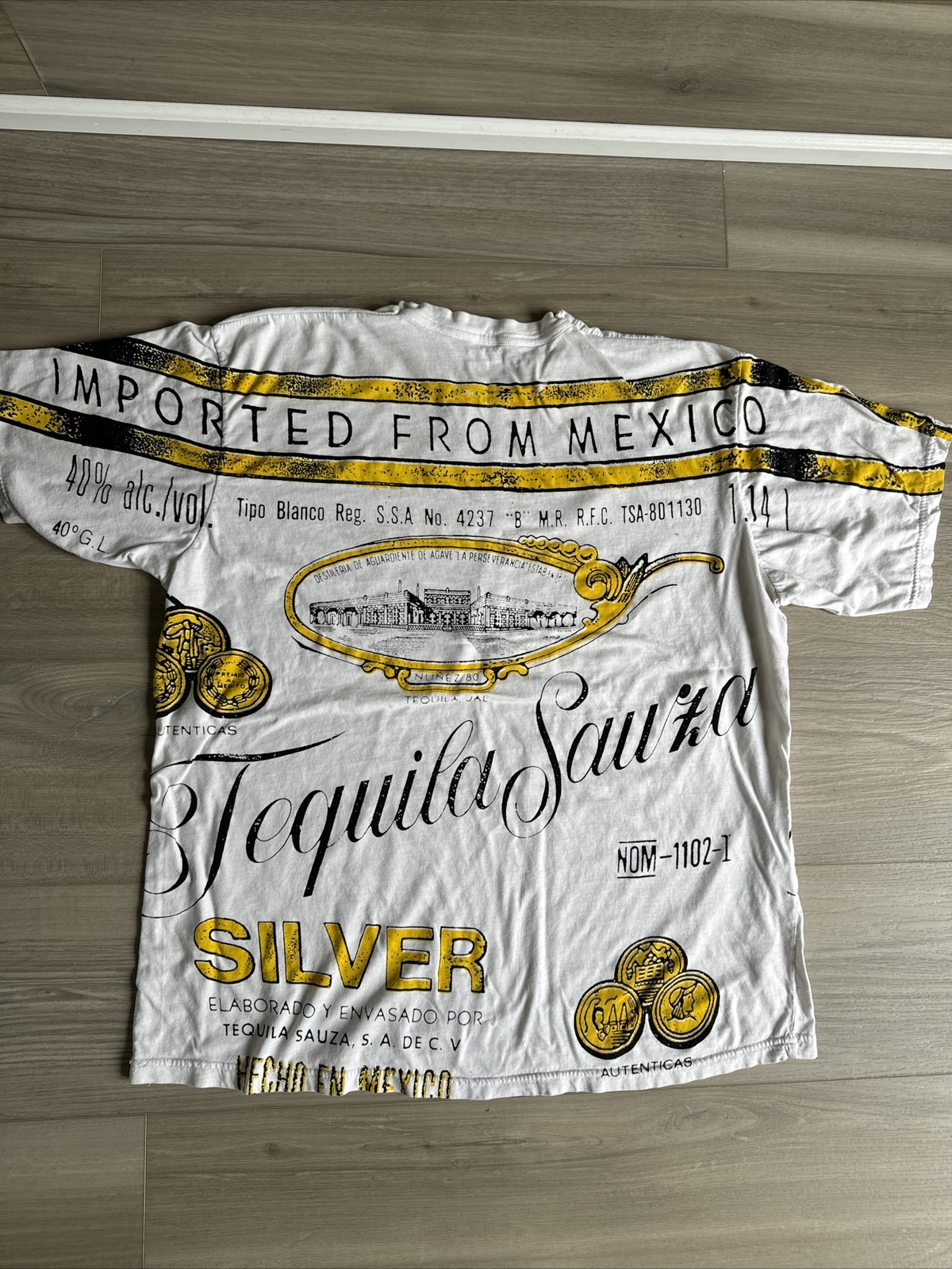 VINTAGE Men’s Sauza Tequila T-shirt - Size Large - Imported From Mexico VTG AOP gallery