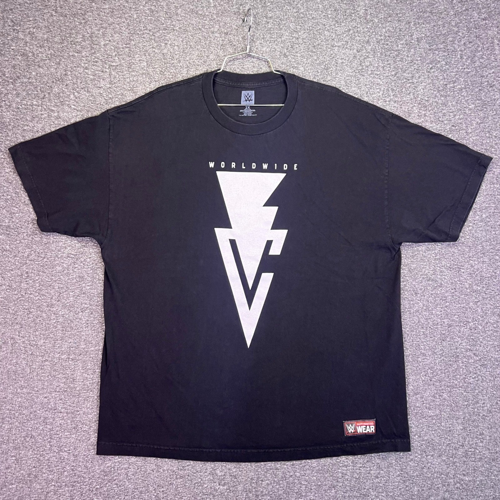 Baylor Club WWE Shirt Mens 2XL Black Worldwide Geometric Bolt Casual Finn Balor gallery