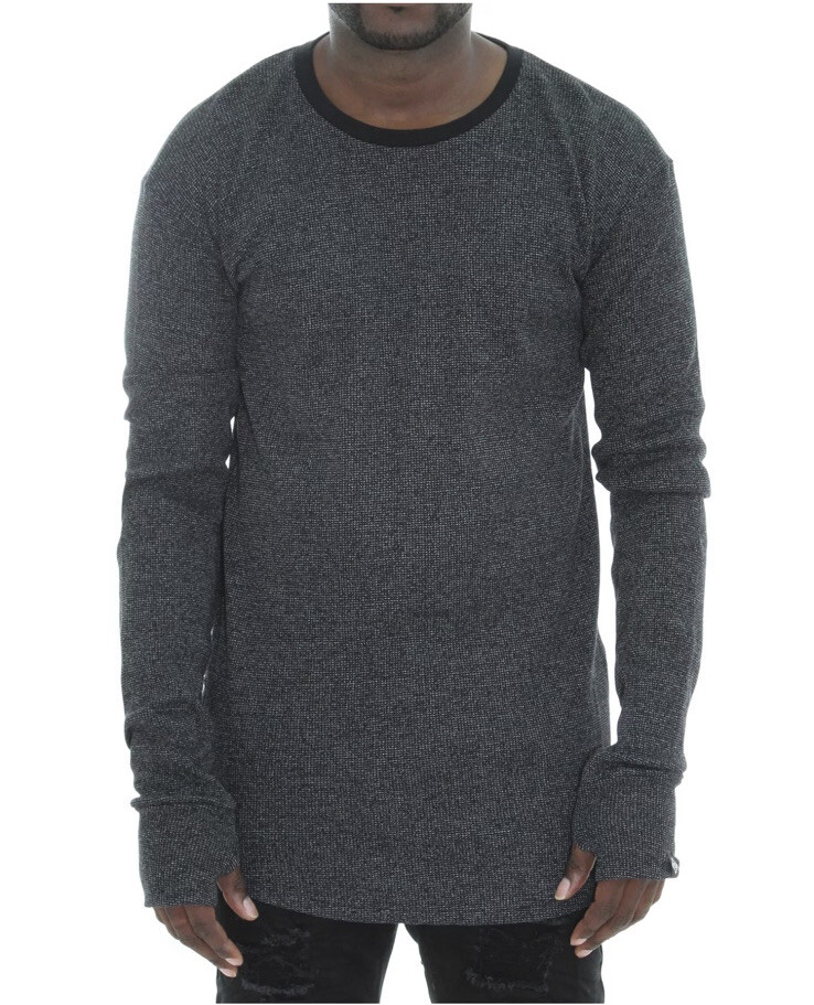 NWT $65 Rise As 1ne Men's Oversized Side Zippers Waffle Thermal T Shirt Sz L gallery