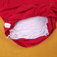 Switch Remarkable Men’s Medium Razor Cut Zipper Short Sleeve Shirt Red White