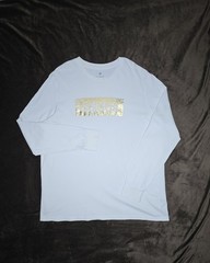 Adidas Men’s Tee Liquid Foil Linear Graphic Long Sleeve Shirt Metallic Size XL