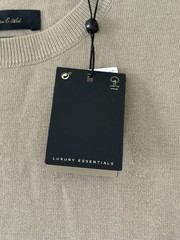 Porter & Ash Luxury Essential Men’s Size M Taupe Viscose Blend Casual T-Shirt