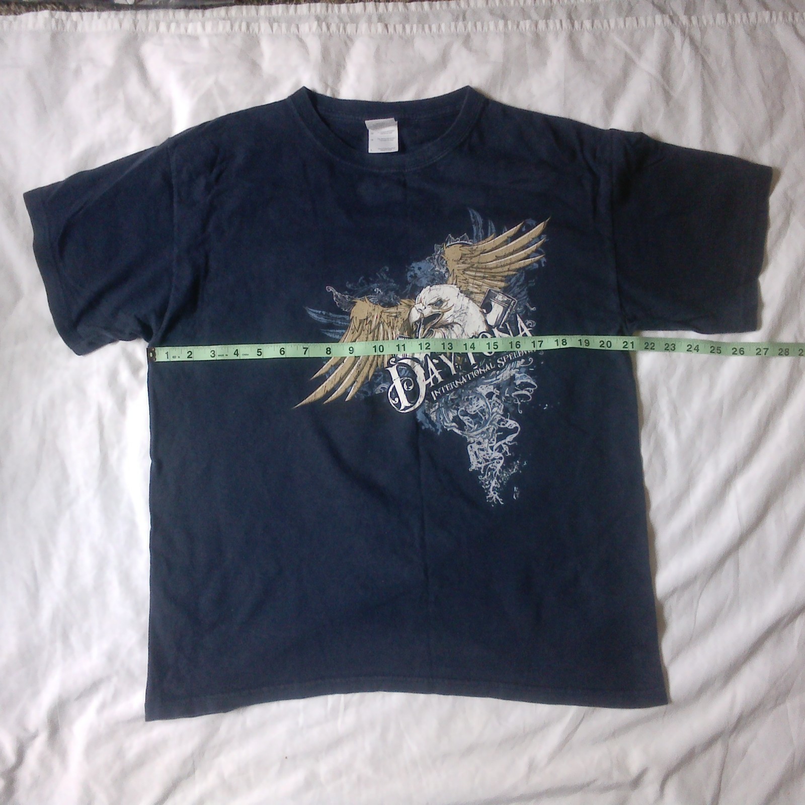 Daytona International Speedway T-shirt Adult LG Navy Graphic Front & Back Print gallery