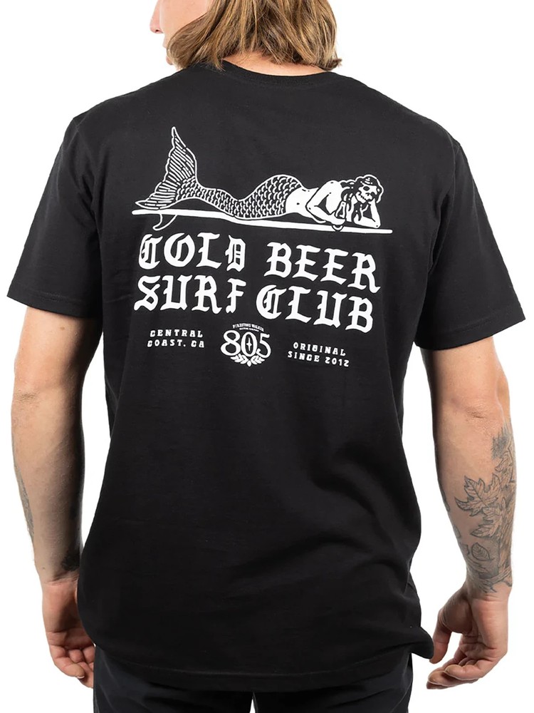 Fasthouse Men’s CBSC Siren Short Sleeve T-shirt Cold Beer Surf Club Moto Tee