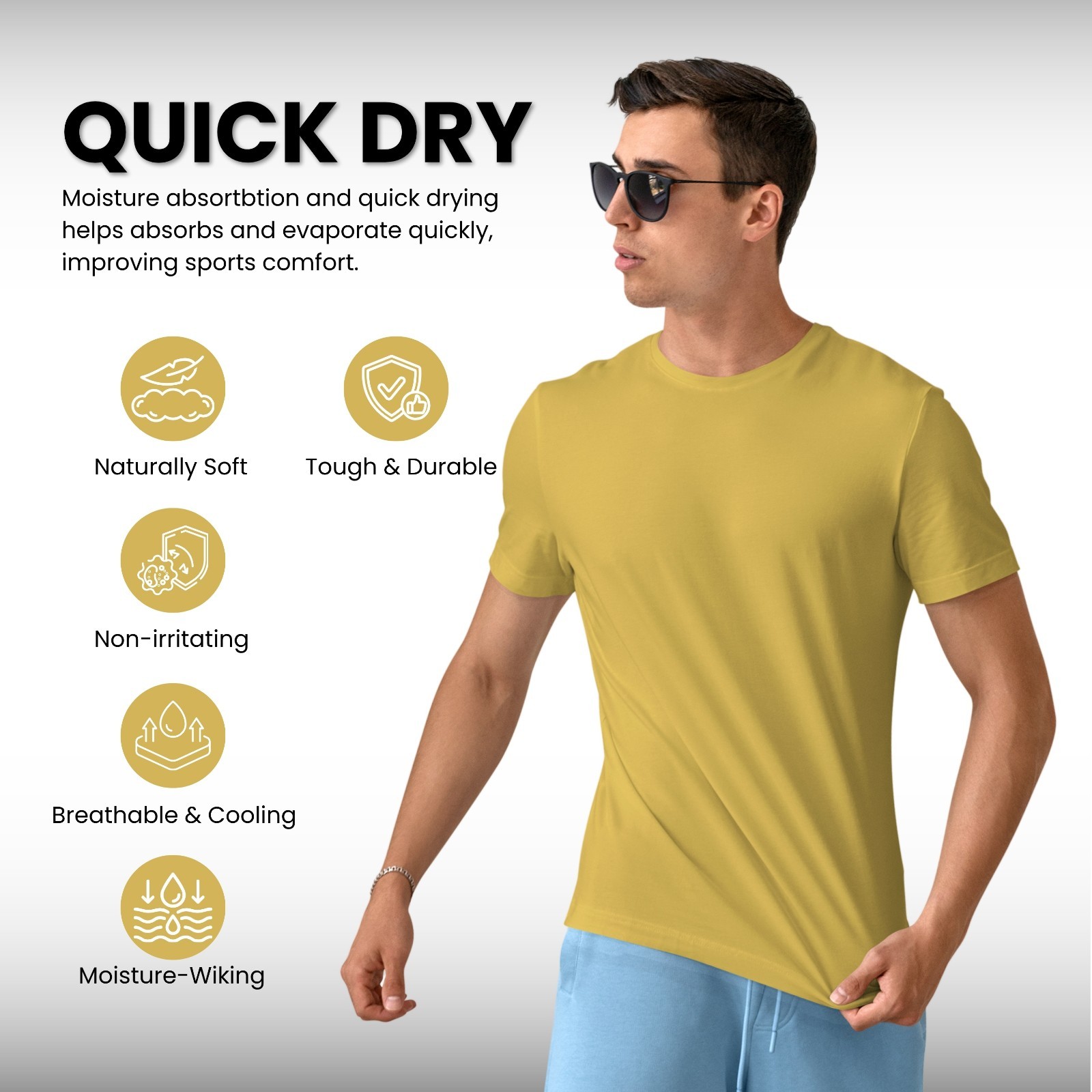 Heavy cotton plain t-shirt men crew neck blank short sleeves tee 1 Pack S-4XL gallery