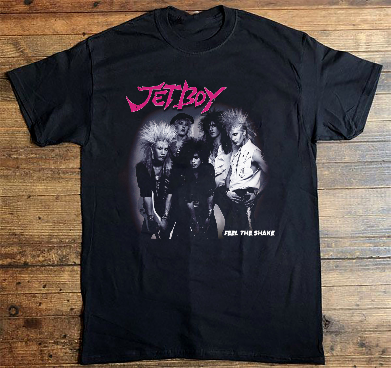 Rare Jetboy Band Feel The Shake T Shirt Black All Size Shirt AM779