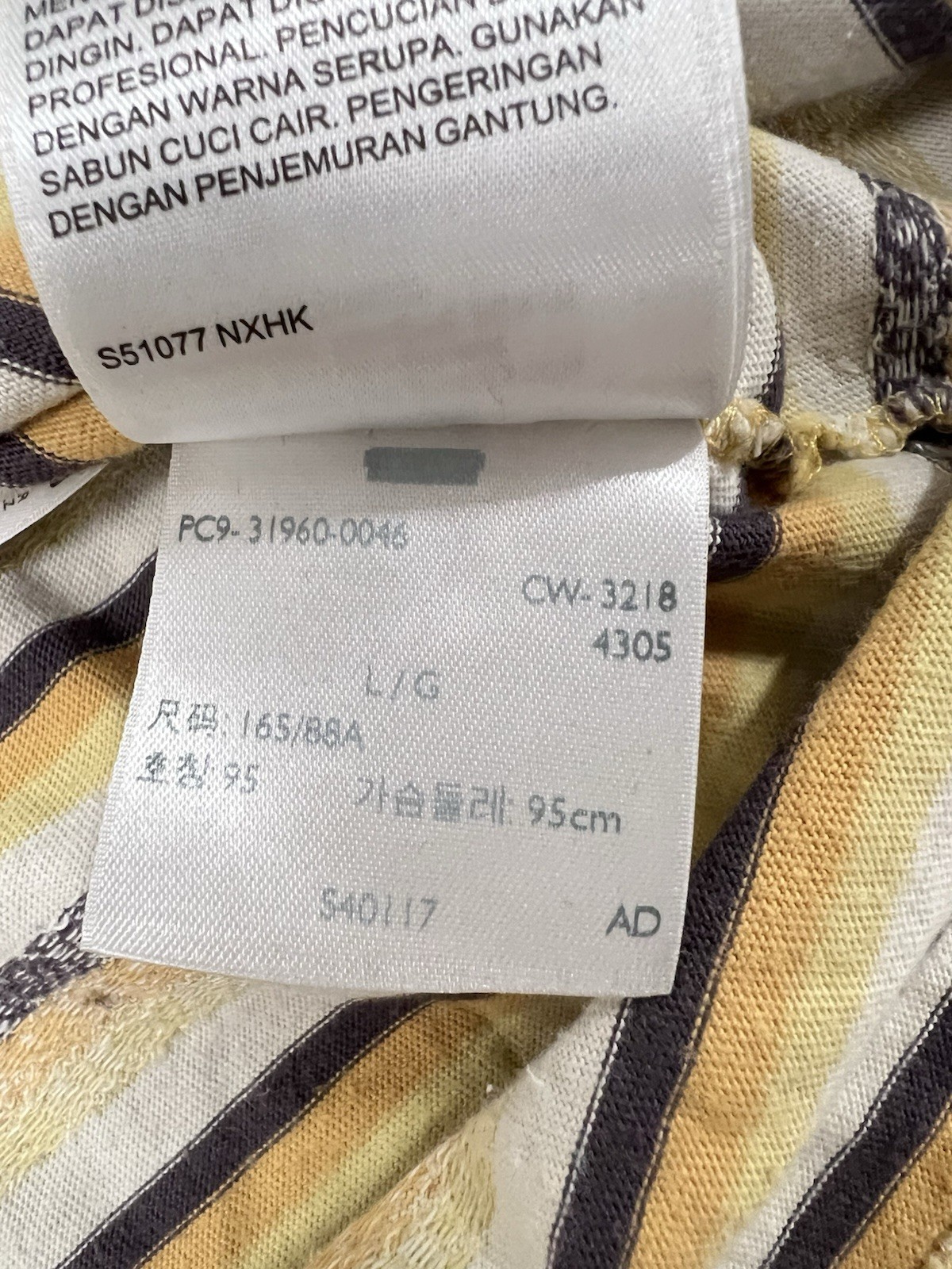 LVC T-Shirt L Levi's Vintage Clothing Casuals Yellow Ringer Fancy Stripe Rare gallery