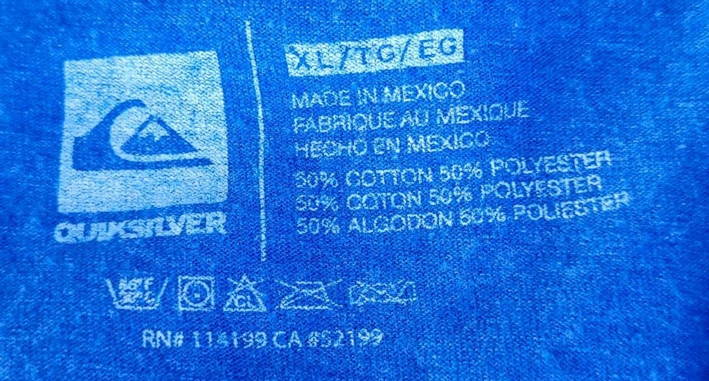 Quicksilver Screen Print Sz.XL T-Shirt,50% Cotton,50% Poly,Ocean Blue gallery