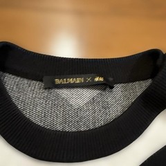 Balmain x H&M Knit Sweater Buttons Elegant 80s Style