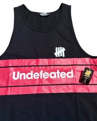 UNDEFEATED Black & Red Tank Top large NWT