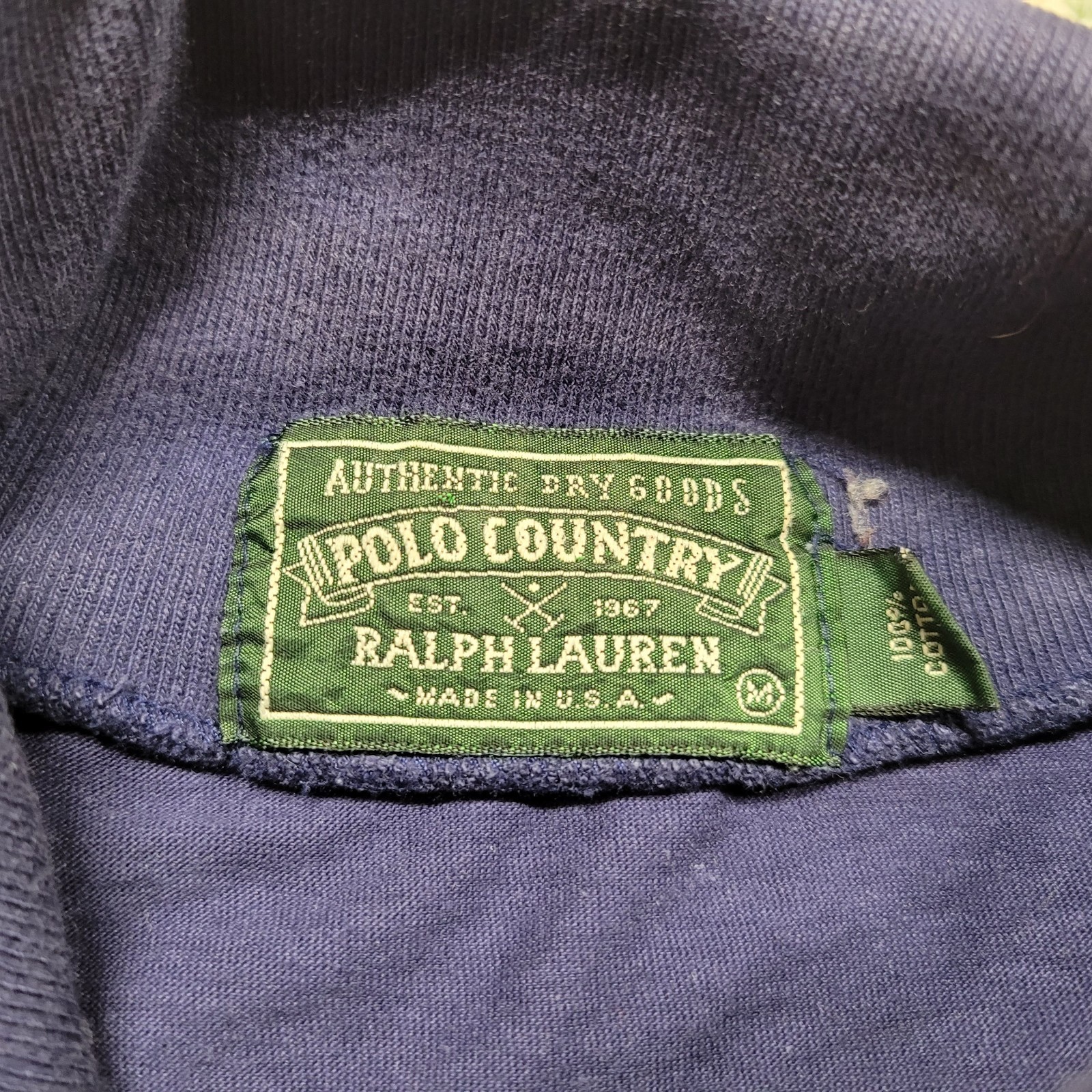 Polo Country Ralph Lauren Shirt Mens Medium Blue Turtleneck Pullover Long Sleeve gallery