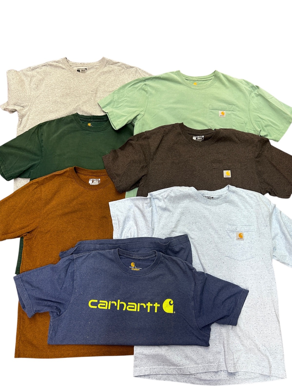 Lot Of 7 Carhartt Pocket T-Shirts Mens Large Loose Fit Mixed Colors Workwear gallery