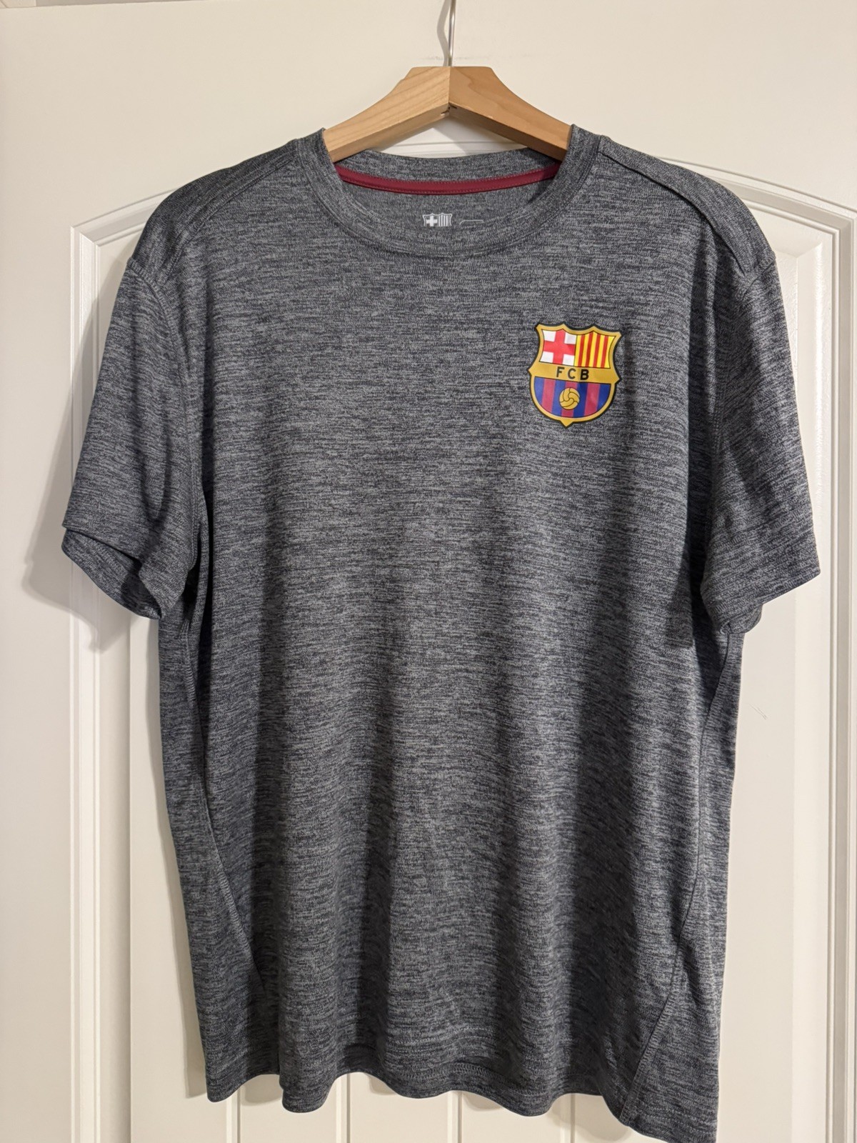 FC Barcelona FCB Shirt Men's XL Gray Futbol Short Sleeve Athletic gallery