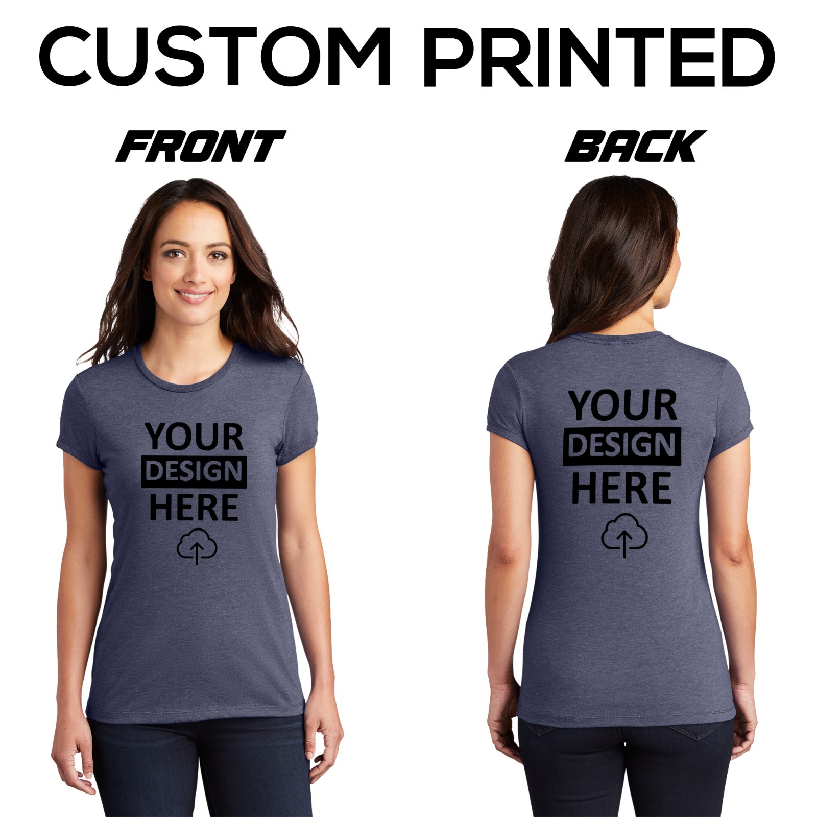 District Womens Perfect Tri Tee, Custom Printed Combed Cotton Crew-Neck Tee gallery