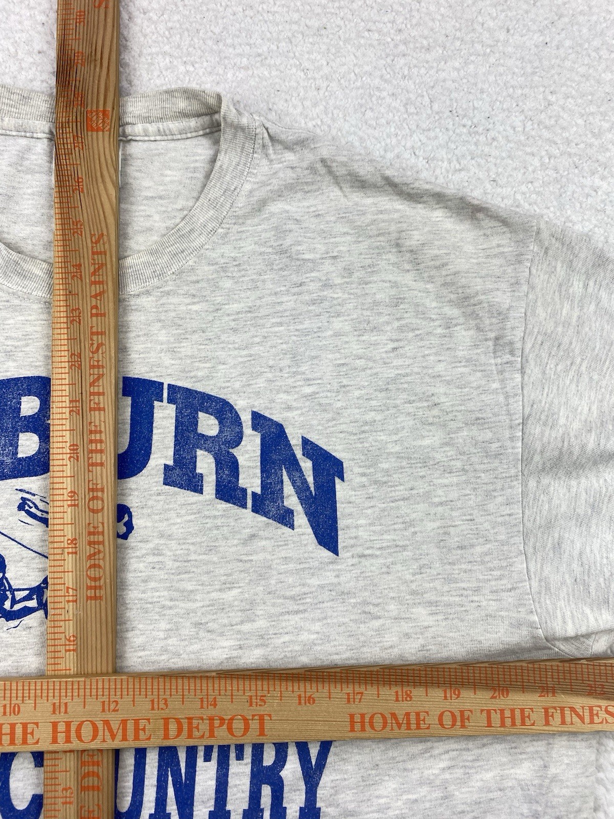 Hanes Vintage Mens T Shirt Large Grey Track and Field Cross Country Auburn Mass gallery