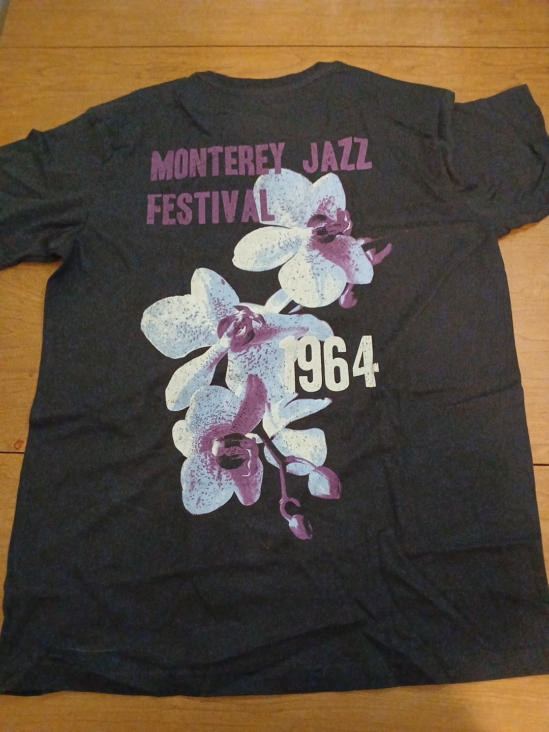 RARE Thelonious Monk 1964 Monterey Jazz Festival Black Tshirt Medium Tall gallery