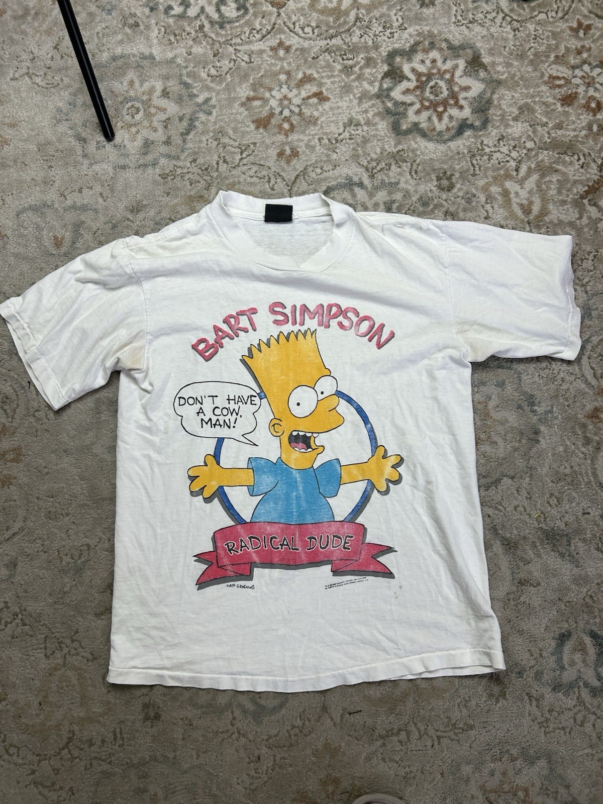 Vintage The Simpsons Bart Simpson Shirt Mens M 80s Graphic Tee 1989 USA gallery