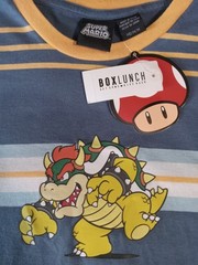 Nintendo Super Mario Bros. Bowser Striped T-Shirt Mens Size Medium – BoxLunch