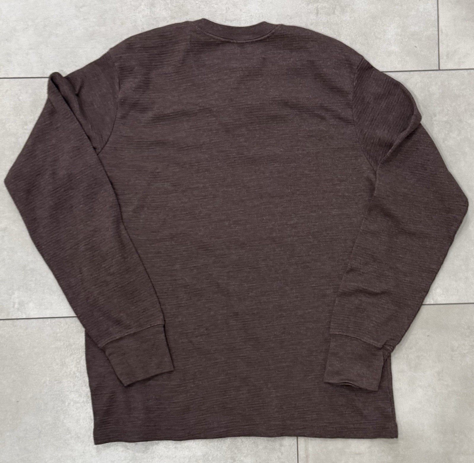 Realtree Waffle Knit Thermal Henley Long Sleeve Shirt Crew Neck Mens L gallery