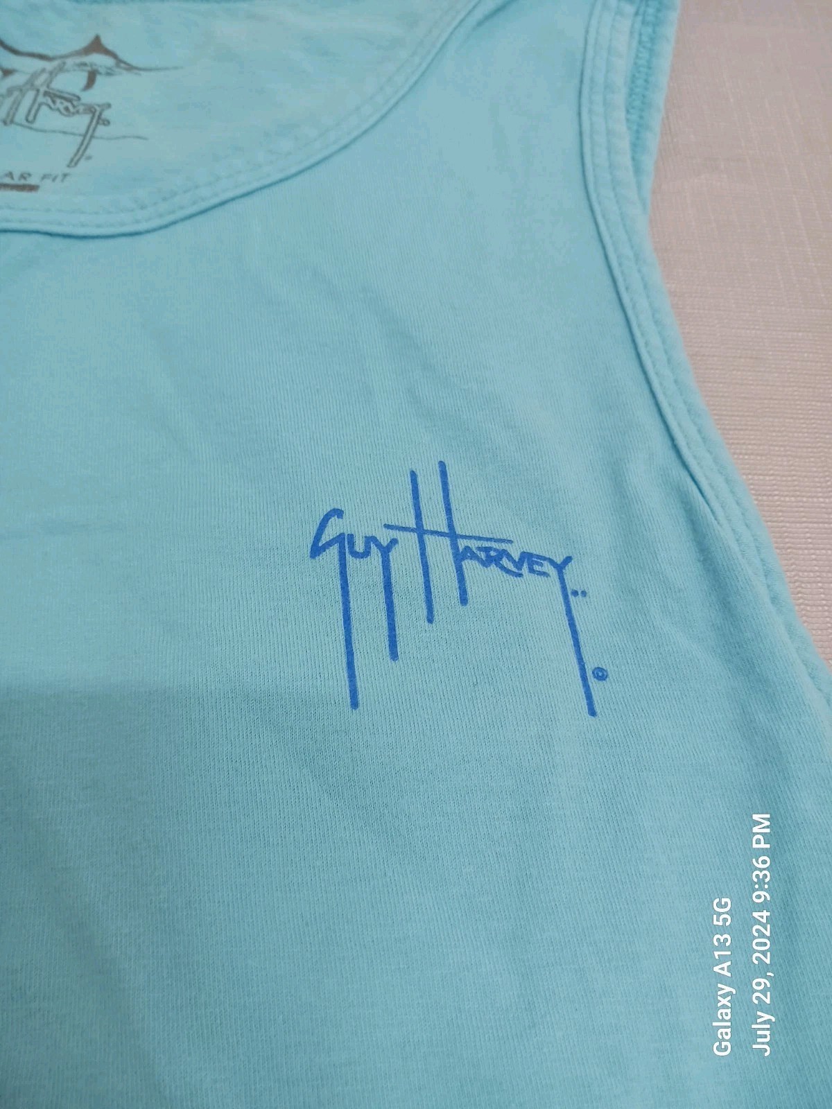 Guy Harvey T-shirt Tank Top Tropical Sunset Print Size S gallery