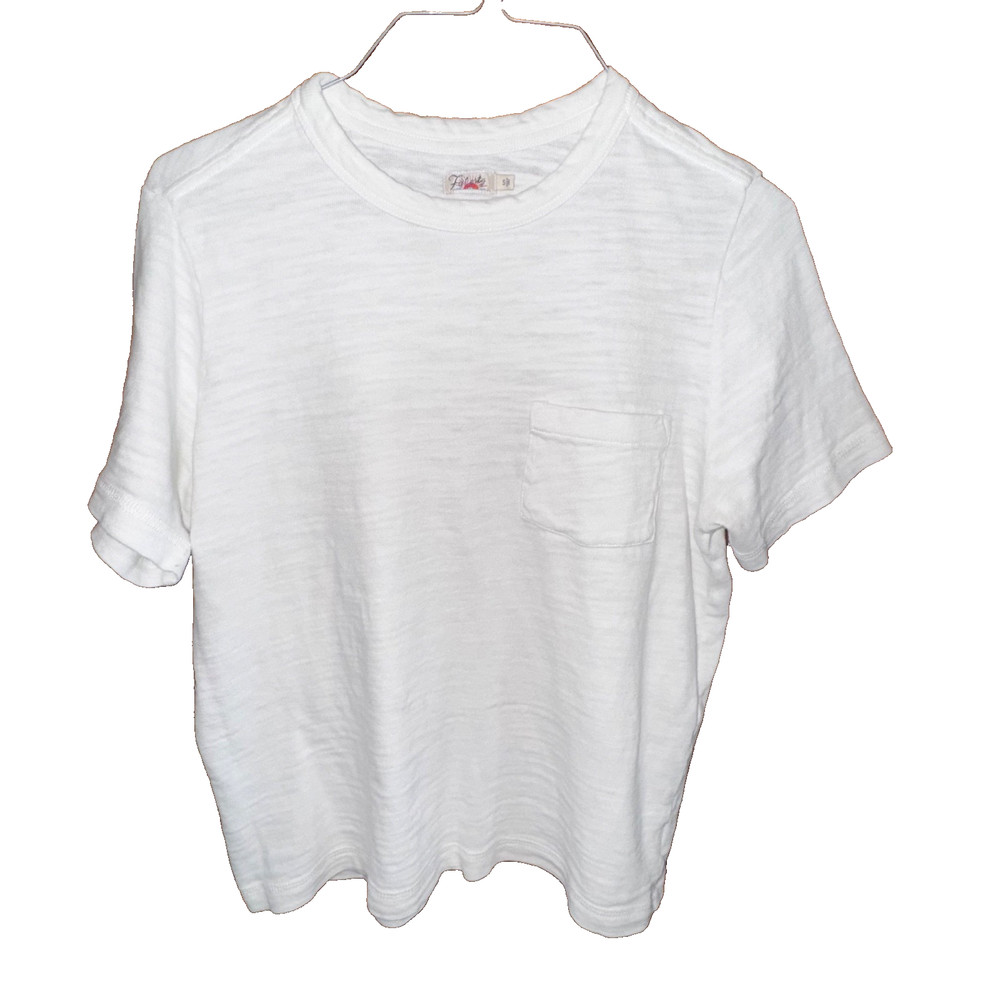 Faherty Sun Washed Organic Cotton White Short Sleeve pocket T shirt Sz small