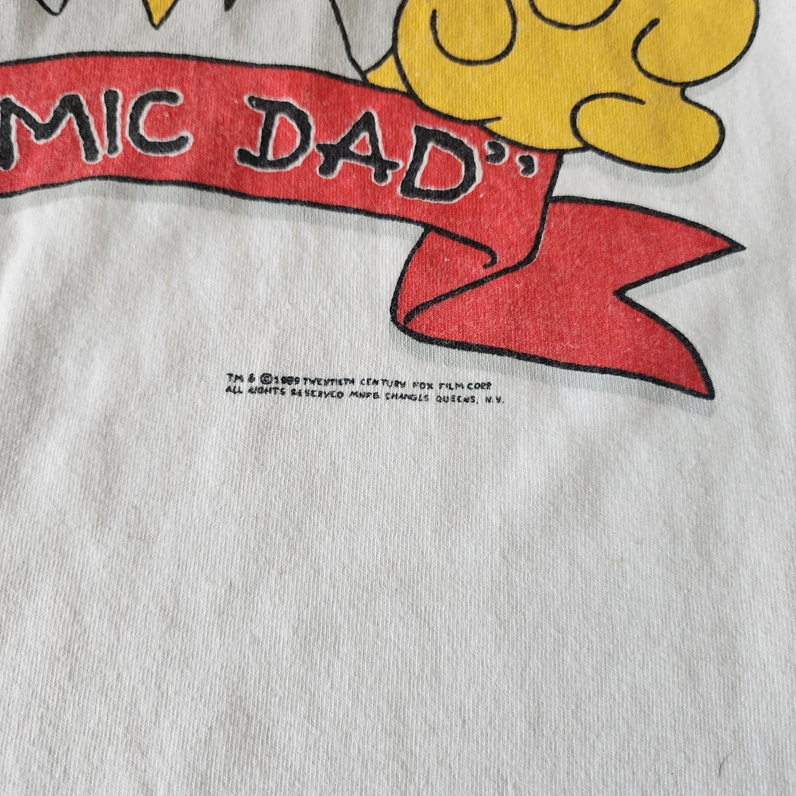 Vintage 80s The Simpsons Homer The Atomic Dad Tshirt Size XL White Single Stitch gallery
